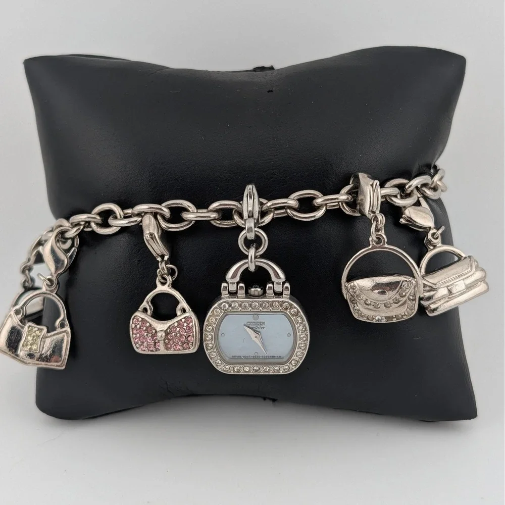 Citizen Eco-Drive Purse Charm Bracelet Watch G620-S022061‎ MOP Dial