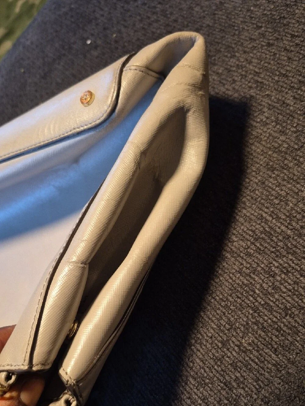 Tory Burch Light Beige Leather Satchel