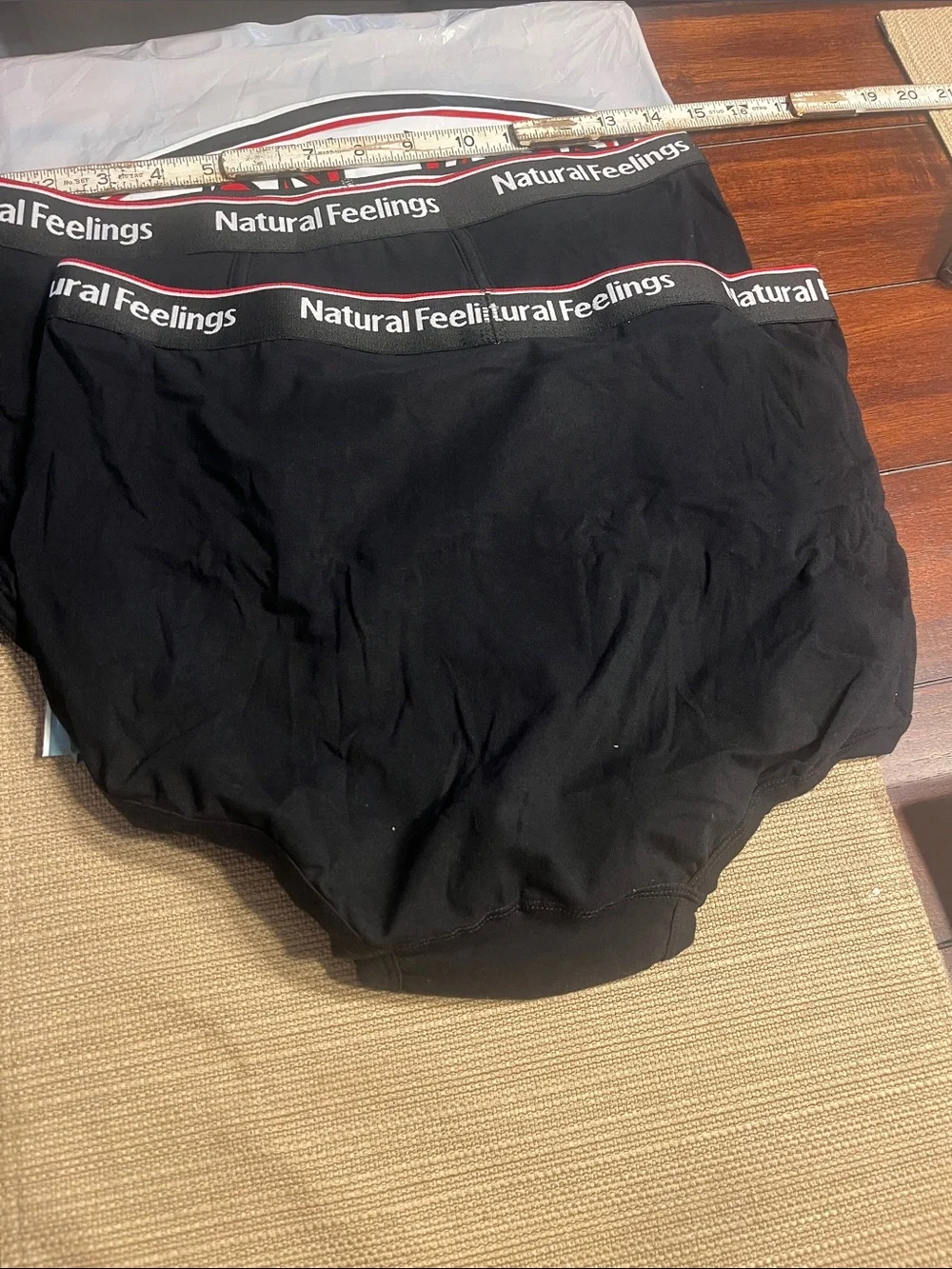 .#54.   Natural feelings Men's Black Briefs - Large, Pack Style Comfort