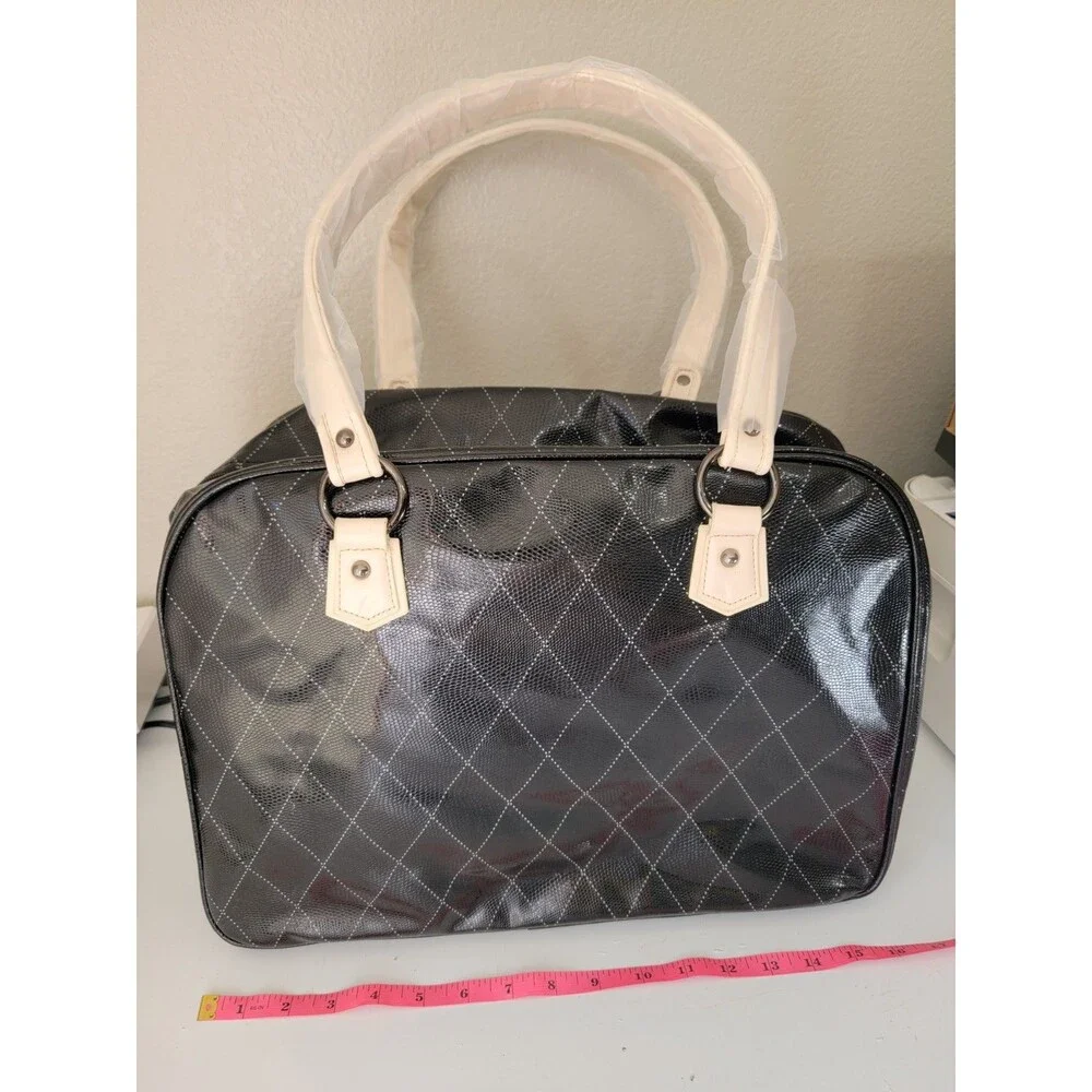Mary Kay Black Ivory Cosmetic Makeup Travel Bag Organizer Case w/ Storage Cover