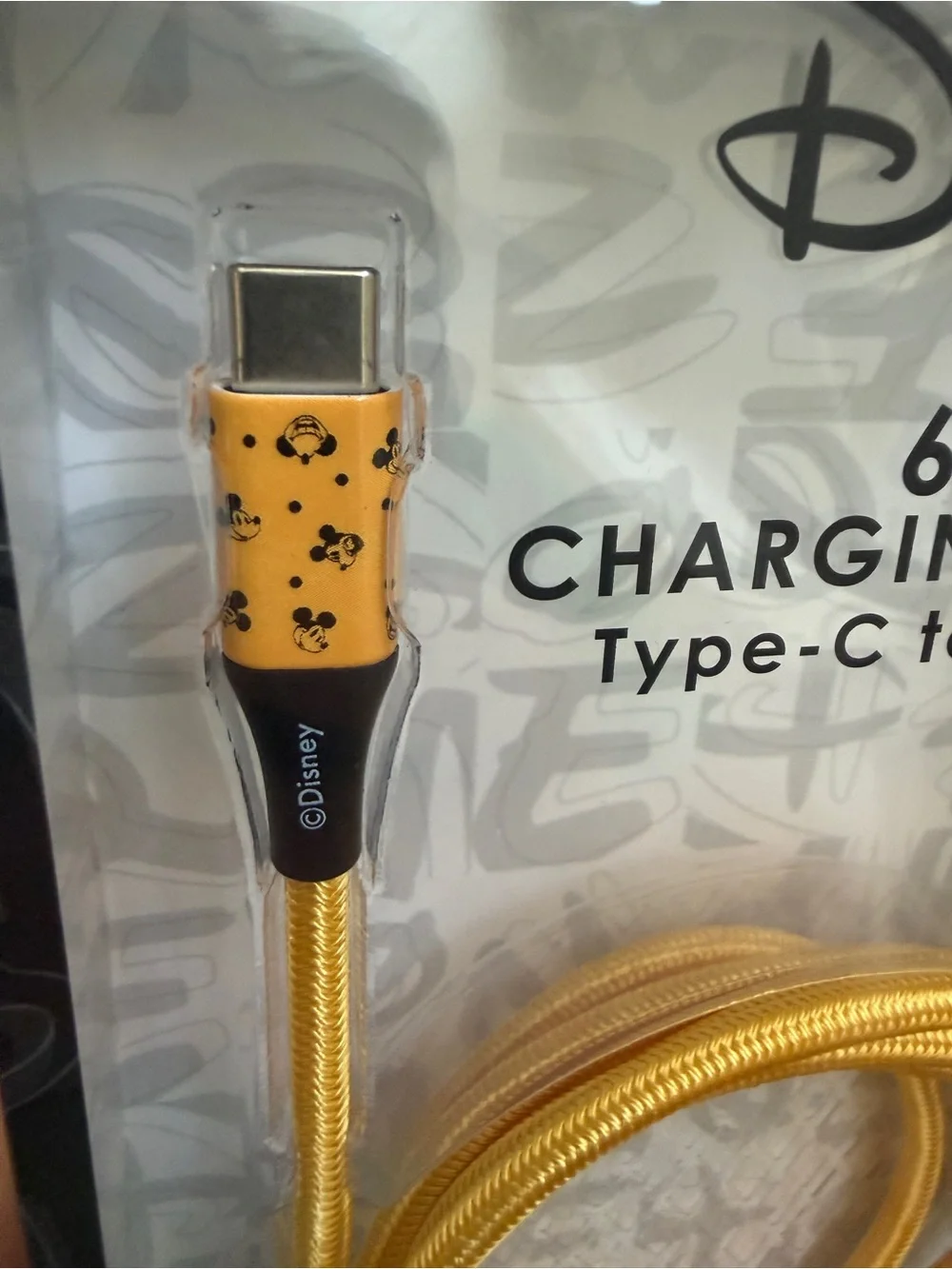 Disney Mickey Mouse - Type C to Type C 6 Foot Charging Cable New In Box