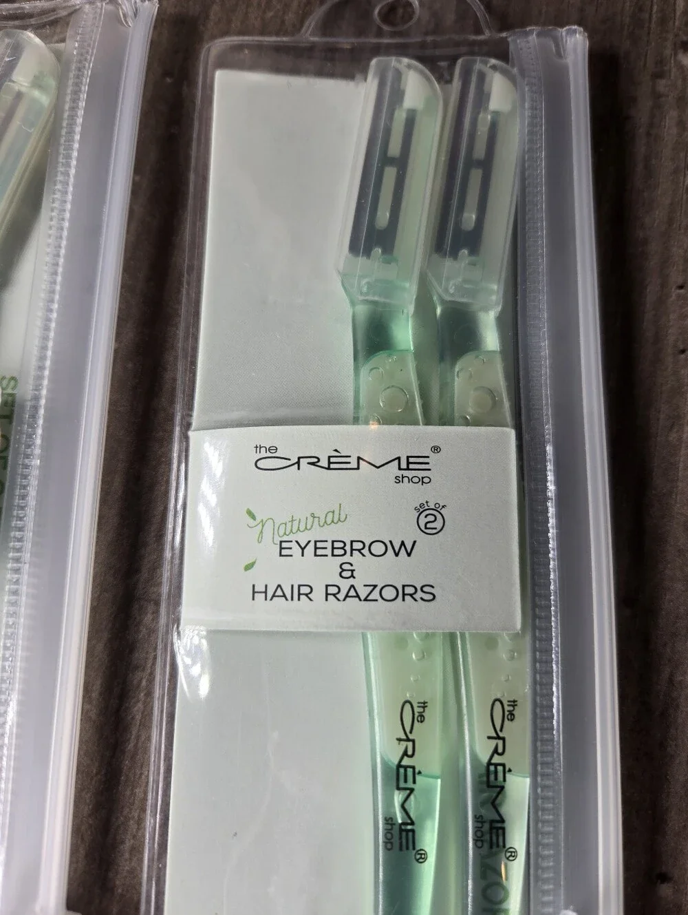 NWT The Crème Shop Mint Green Eyebrow & Hair Razors – 2 Pack (4 Total)