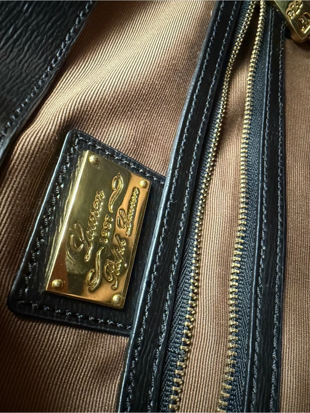 Lauren Ralph Lauren luggage lining compartment