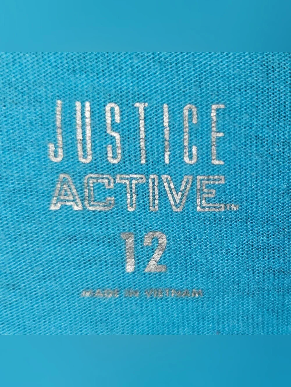 Justice Girls Top Light Aqua Long-Sleeve Tee with Cheer Emoji Graphics Size 12