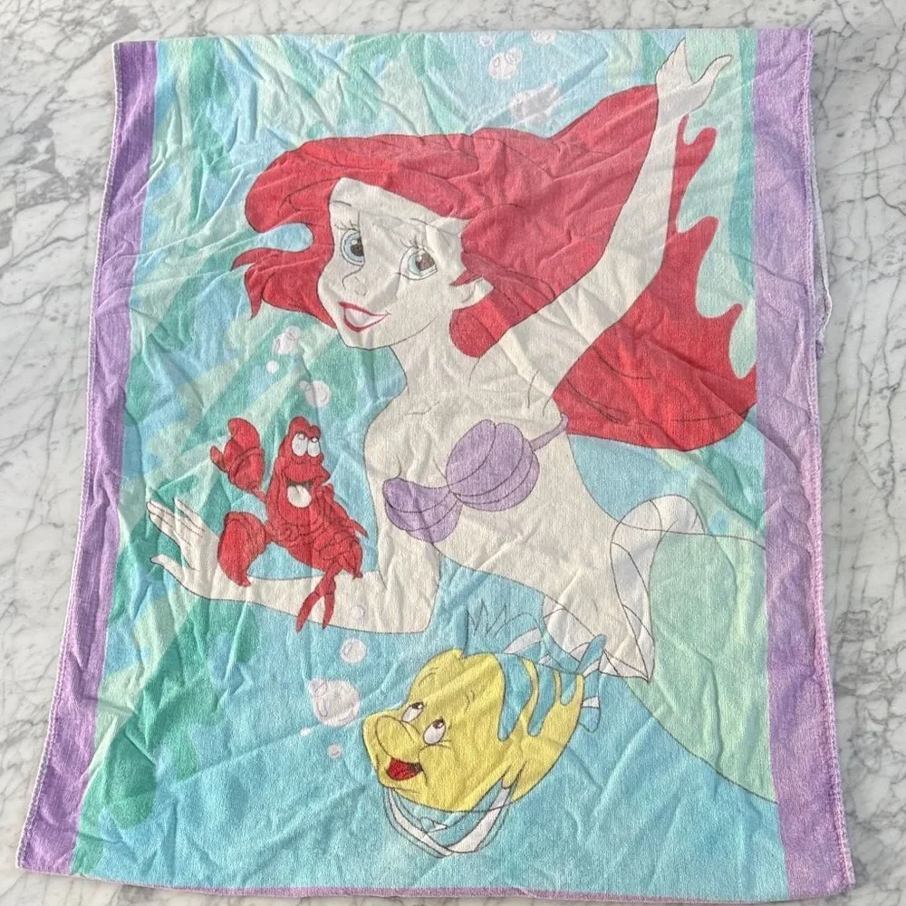 Vintage 90’s Disney The Little Mermaid Towel