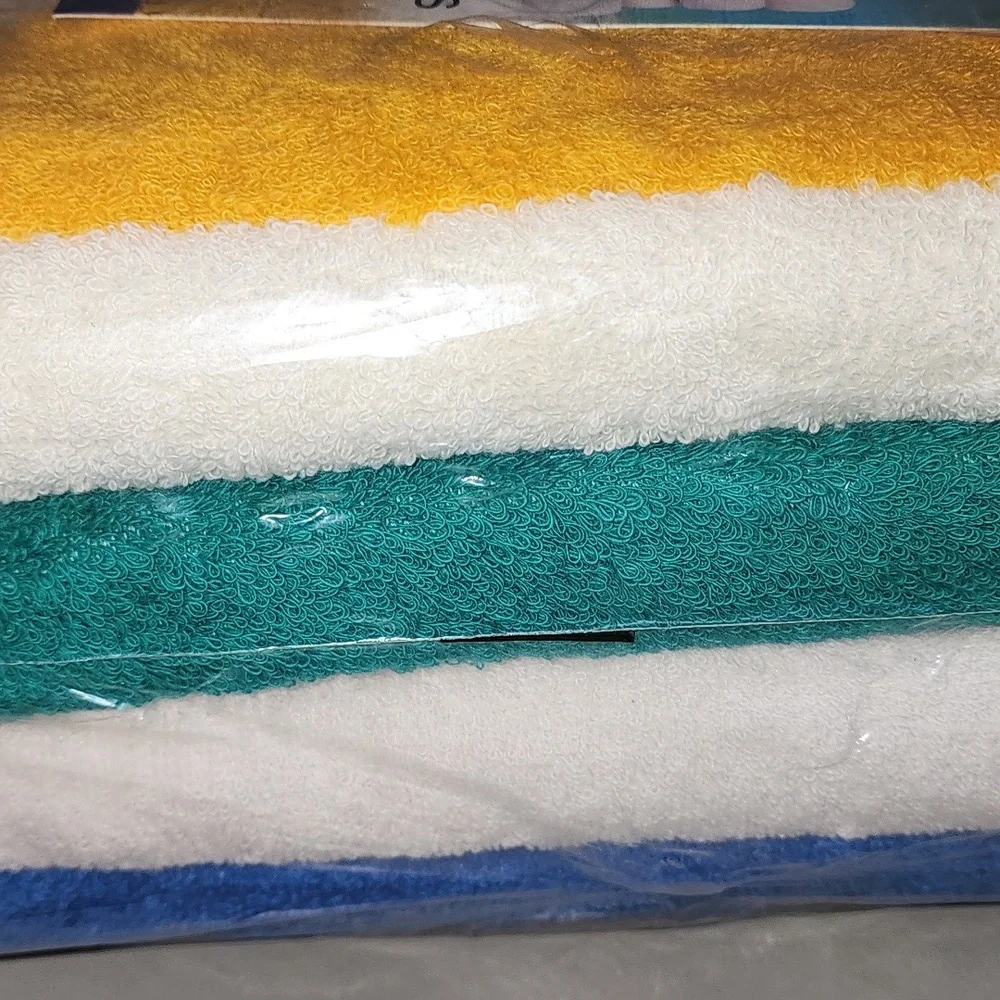 Ocean Towel Pack Of 4 Cabana Beach Towels 100% Ring Spun Cotton Brand New