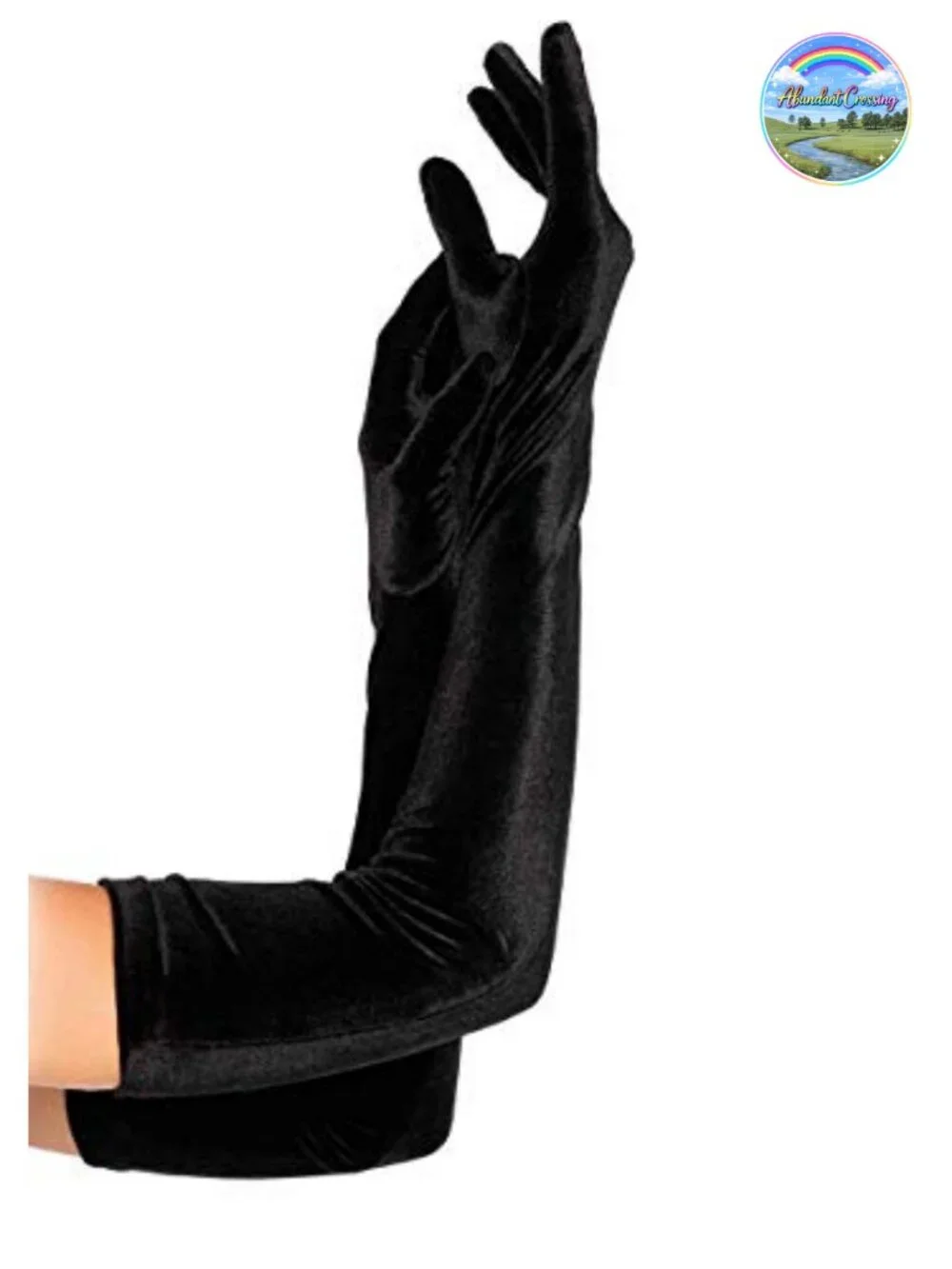 Women's Stretch Velvet Opera Length Gloves Costume Formal Evening Wear