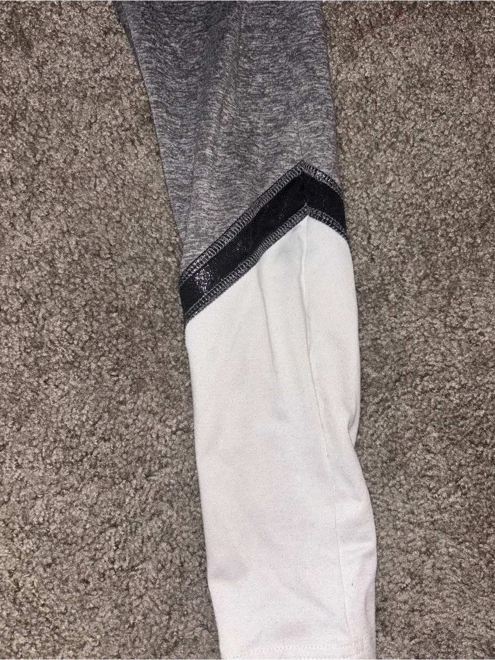 Justice Girls' Black, Gray & White Colorblock Performance Leggings