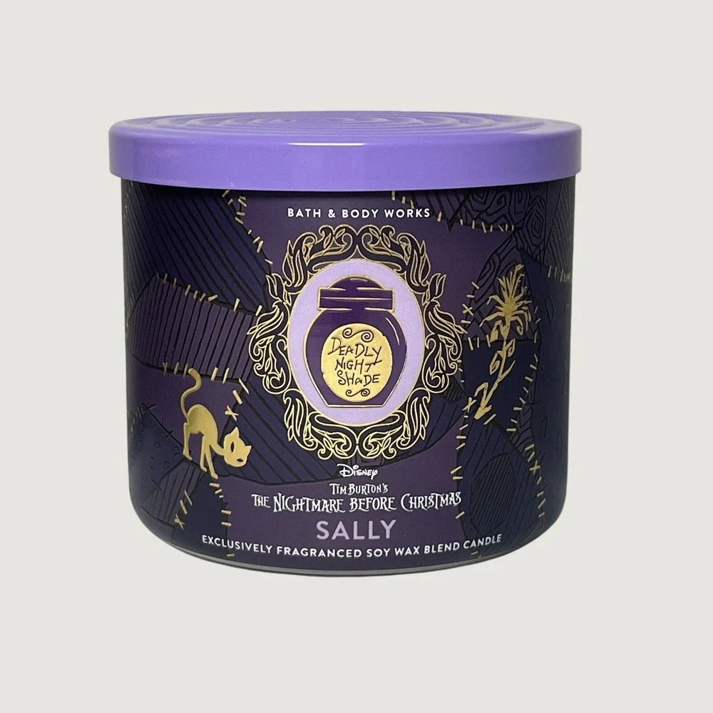 Bath & Body Works Nightmare Before Christmas Jack & Sally 3 Wick Candle Set