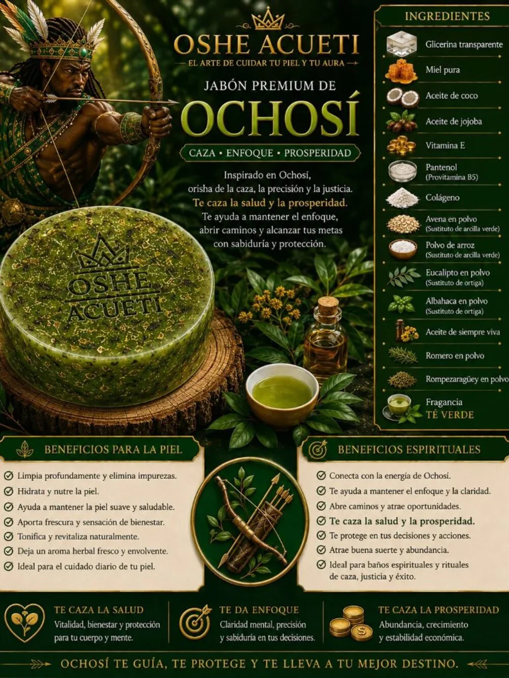 OSHE ACUETI Jabón Unisex Ochosí 130 g