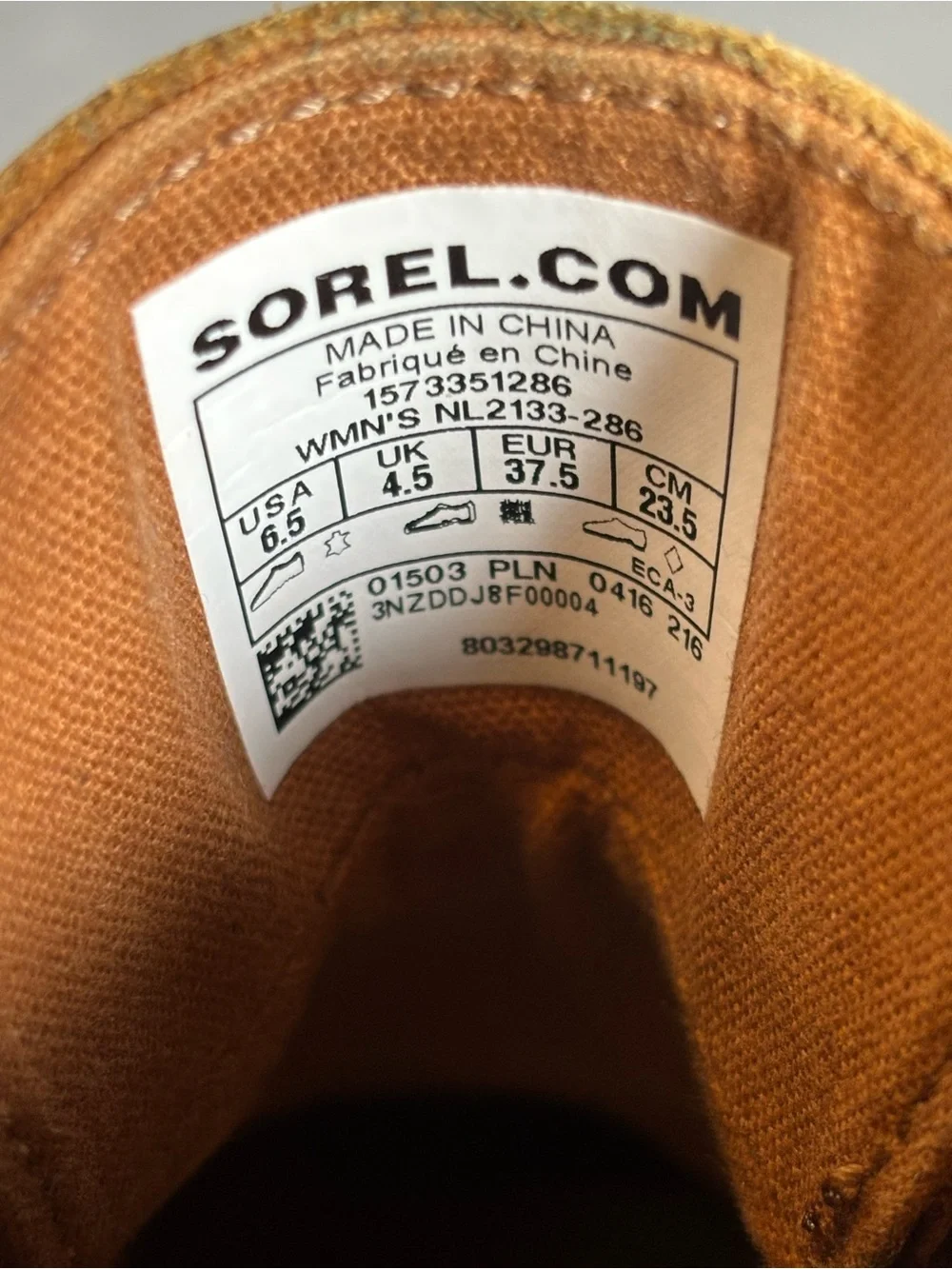 Sorel Out 'N About Rubber Leather Duck Ankle Rain Boots-Black/Tan-Women Size 6.5