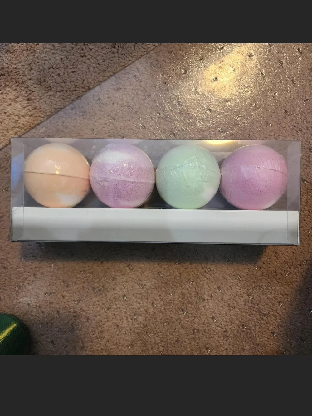 Bath Bomb Set - Pink, Green, Lavender, Peach - Relaxing & Energizing Scents