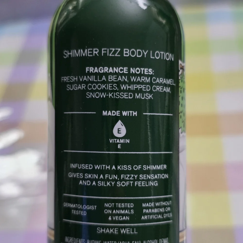 Bath & Body Works Vanilla Bean Noel Shimmer Fizz Body Lotion NEW RARE