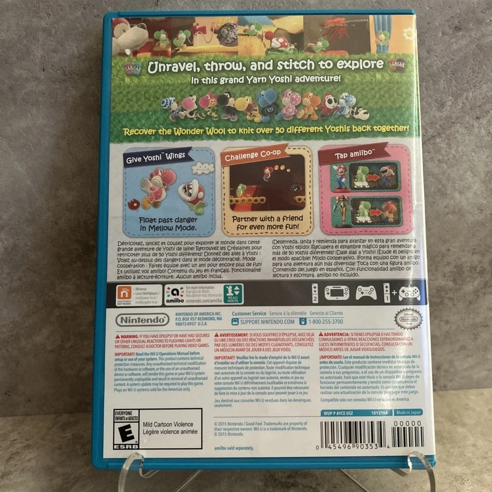 Yoshi's Woolly World (Nintendo Wii U, 2015) Complete CIB