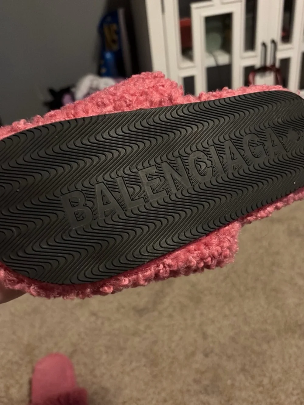 Balenciaga cushioned slides slip