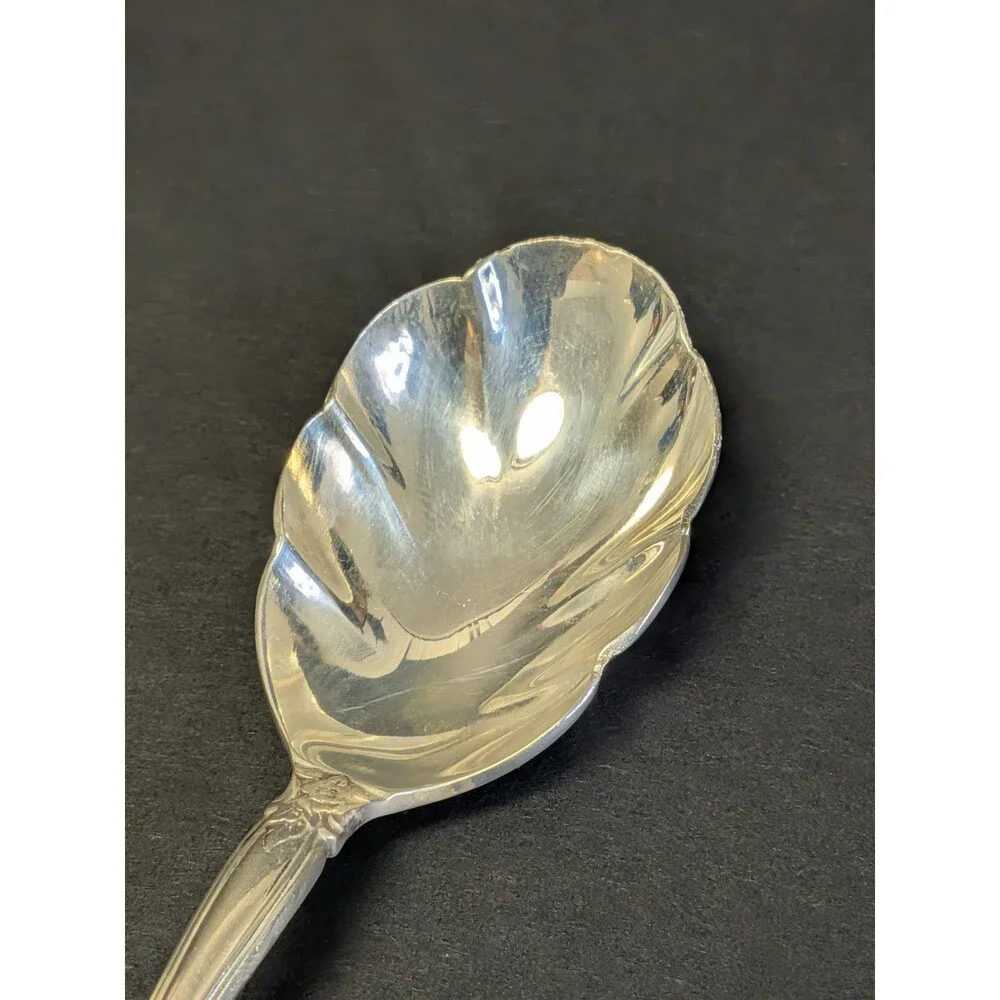 International Silver Company Silver-Plate Candy Dish & Silver Plate Spoon