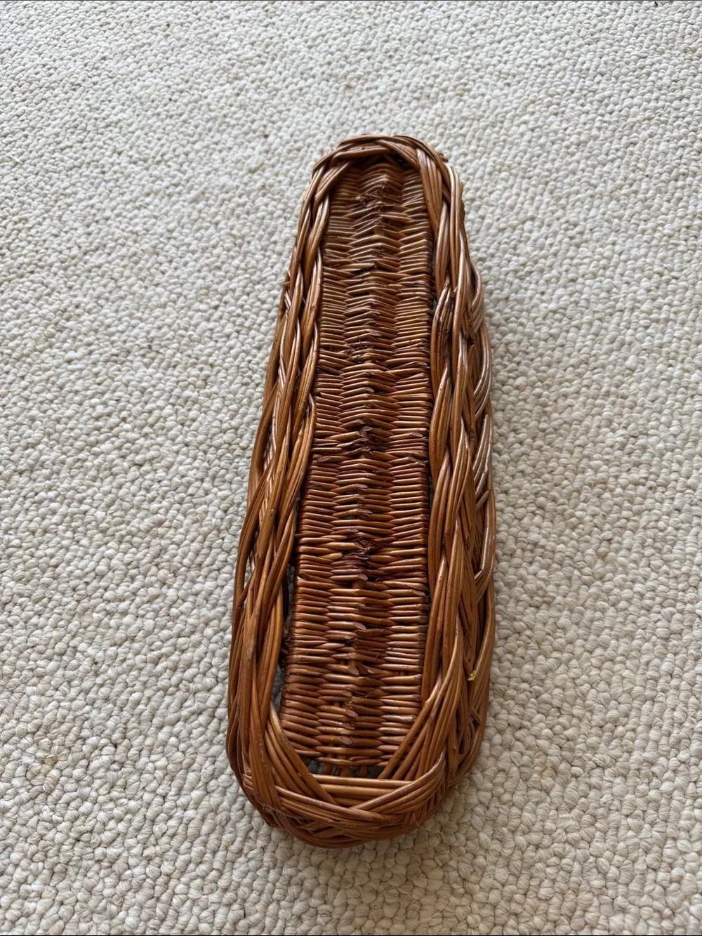 Woven Rattan Bread Basket - Brown