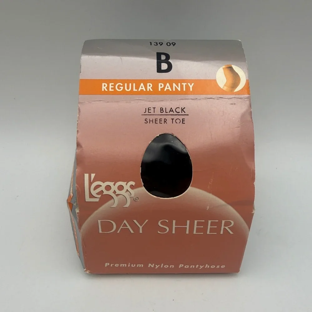 L'eggs Day Sheer Pantyhose Women Size B Jet Black Regular Panty Sheer Toe 139 09