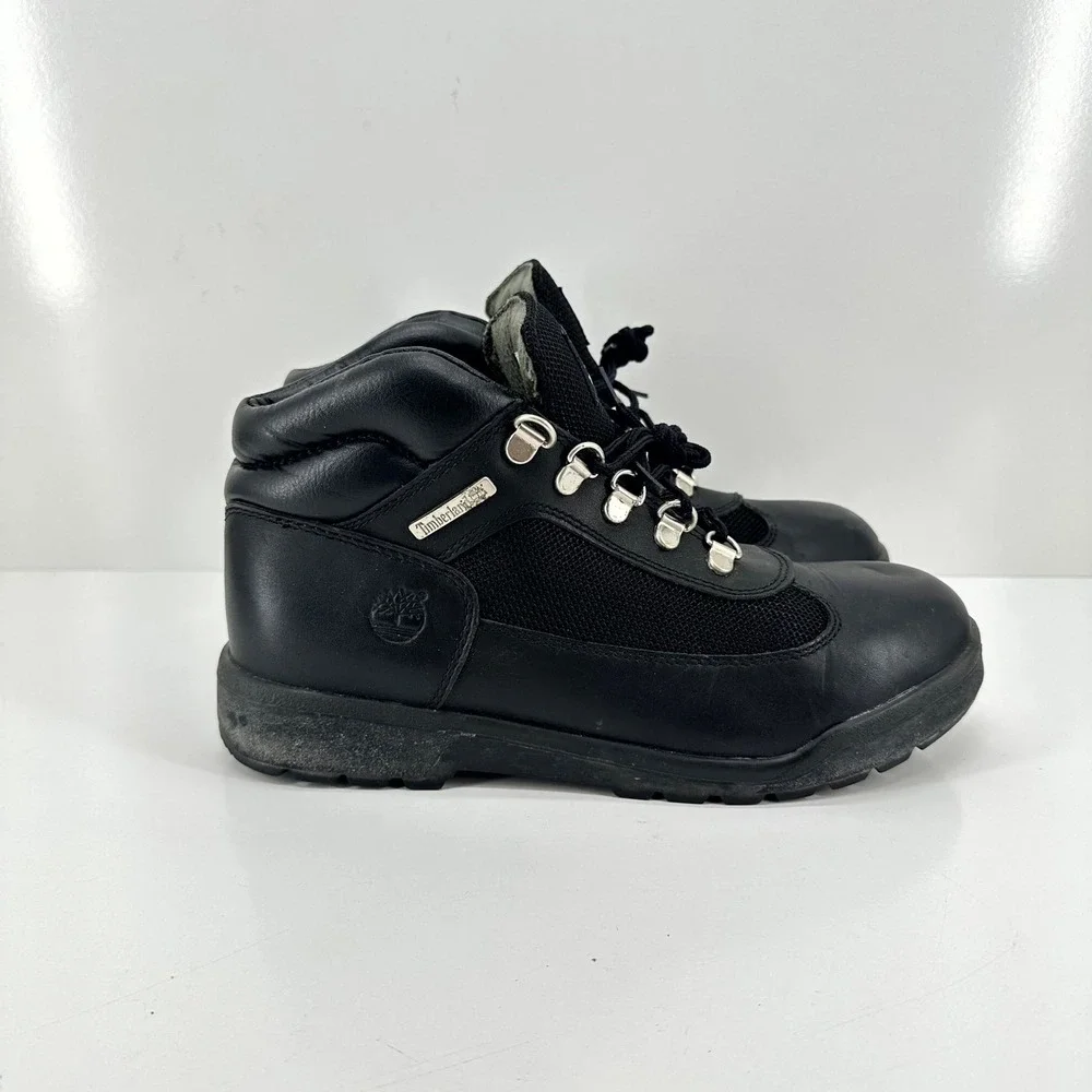 Timberland Boots Field Boot Black‎ Leather Mesh Mid Top Hiking 13061