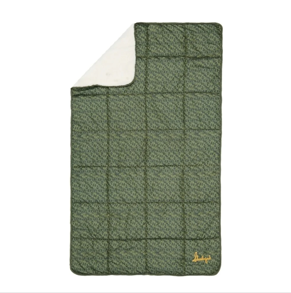 Slumberjack Western Wood Sherpa Blanket Outdoor/Indoor