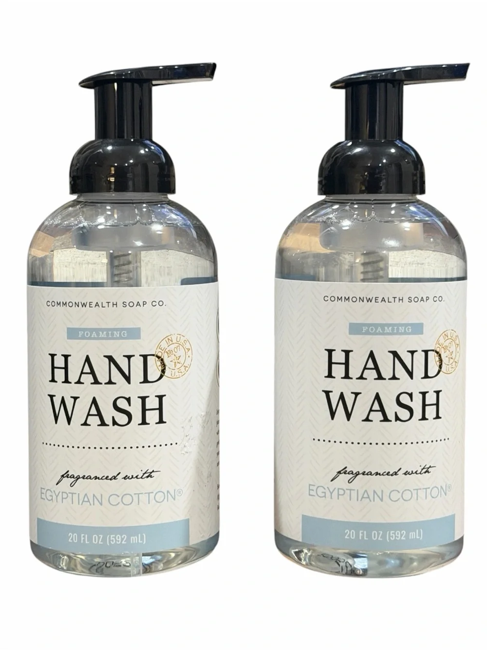 2 COMMONWEALTH SOAP CST EGYPTIAN COTTON ALOE Foaming Hand Wash 20oz