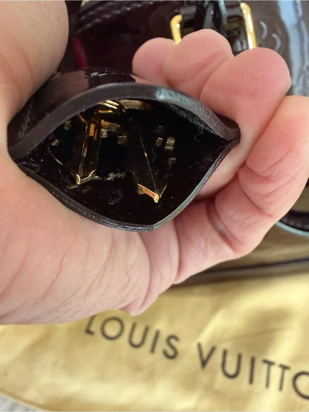 Louis Vuitton handles up
