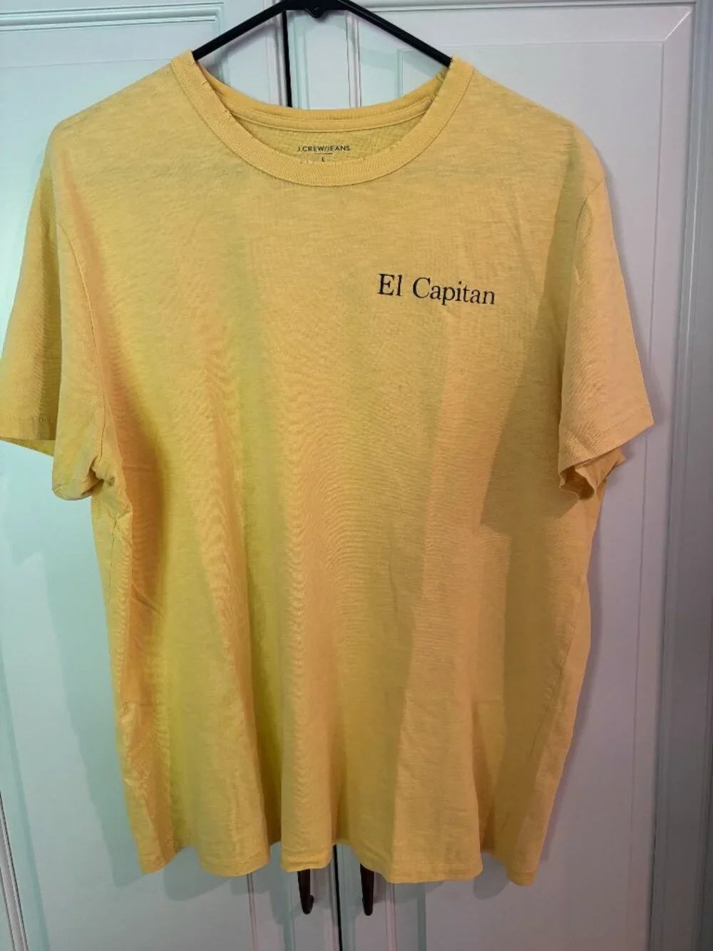 Large Yellow J Crew t-shirt