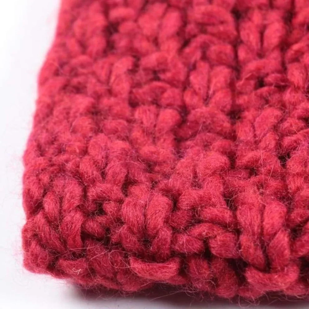 Vintage-Restoration Hardware Red Wool Blend Throw Italian made, ORIGINAL TAG