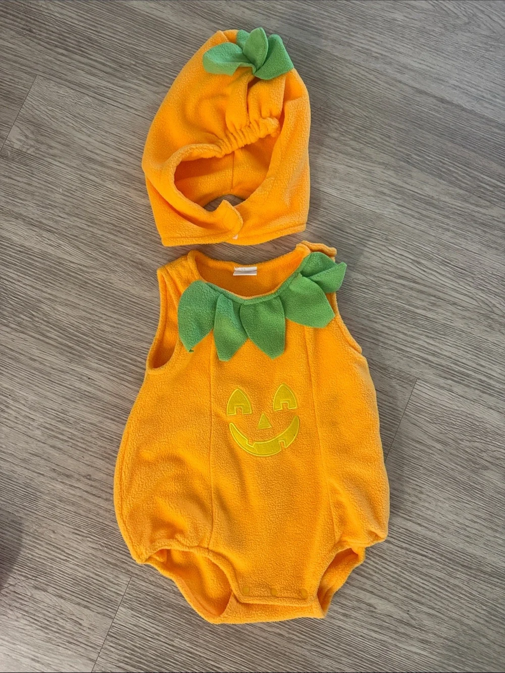 Kids Orange Pumpkin Costume with Hat
