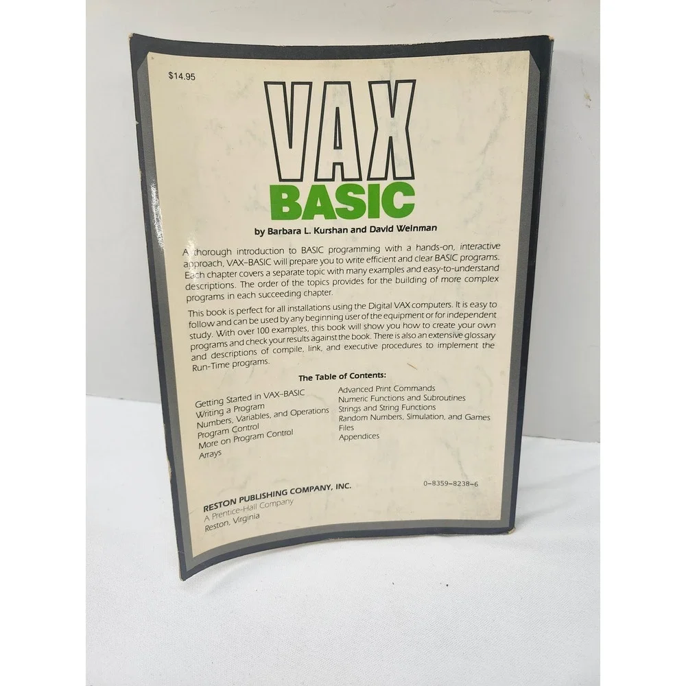 Reston Publishing Company vax basic