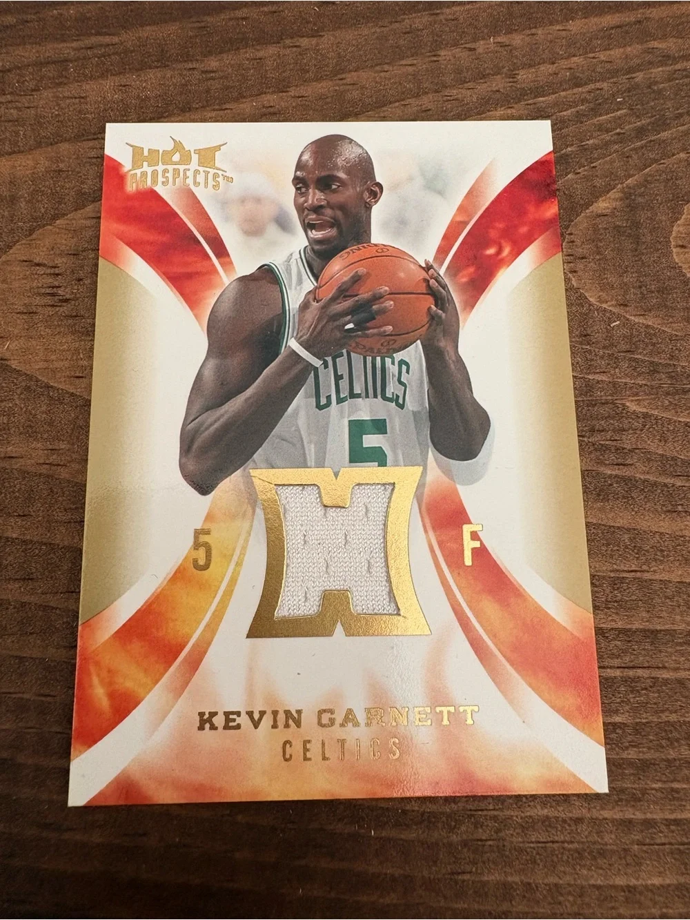 2008-09 Fleer Kevin Garnett Game Used Jersey “Hot Prospects” Boston Celtics
