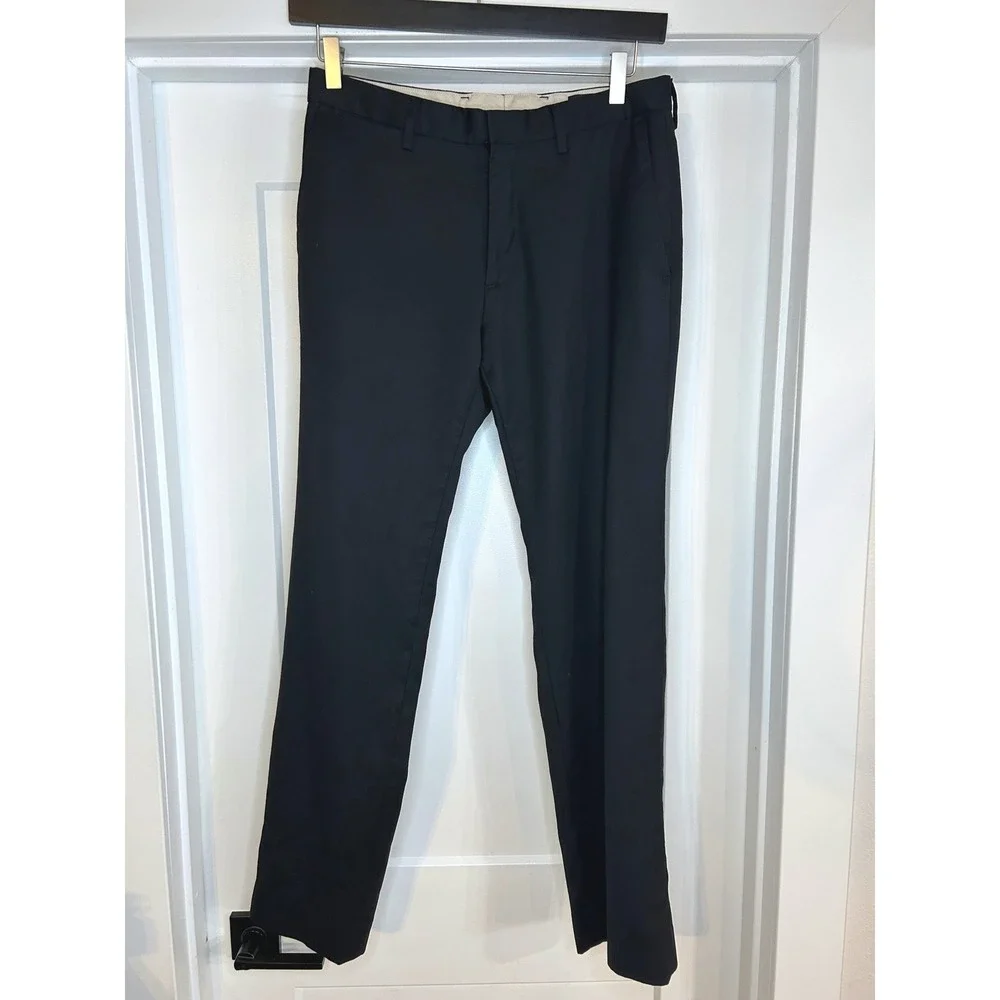 Banana Republic Mens Tailored Slim‎ Fit Black 100% Wool Dress Pants 31x30 Office