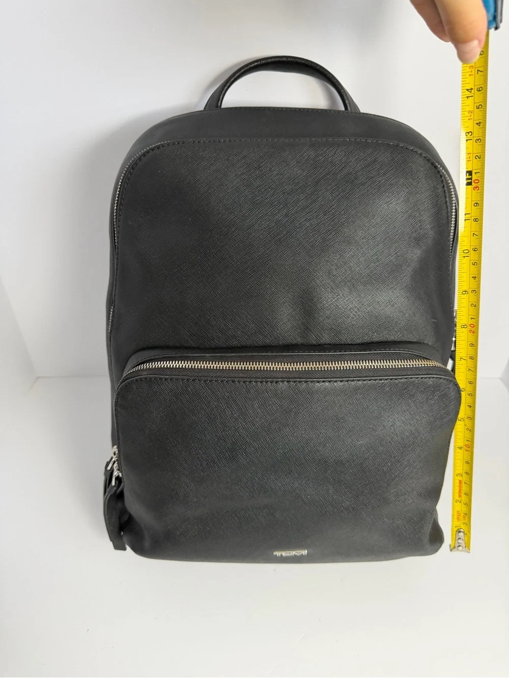 Tumi Black Leather Backpack