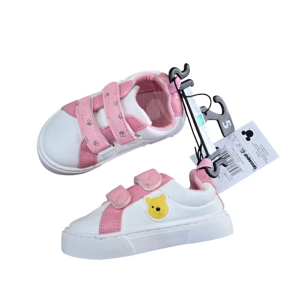 Disney Baby Winnie the Pooh Toddler‎ Sneakers Size 5 Pink White Velcro NEW