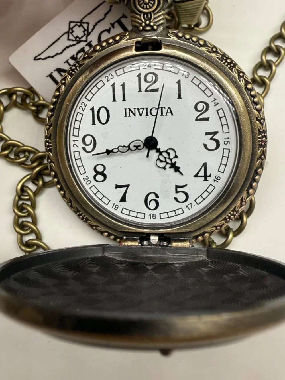 $199 Invicta Captain America Star Bronze 47mm 79023 Pocket Watch NIB