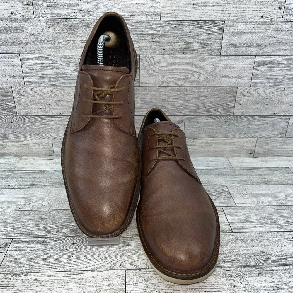 ECCO Jeremy Modern Brown Leather Oxford Shoes Men Size‎ EU 44 US 10.5