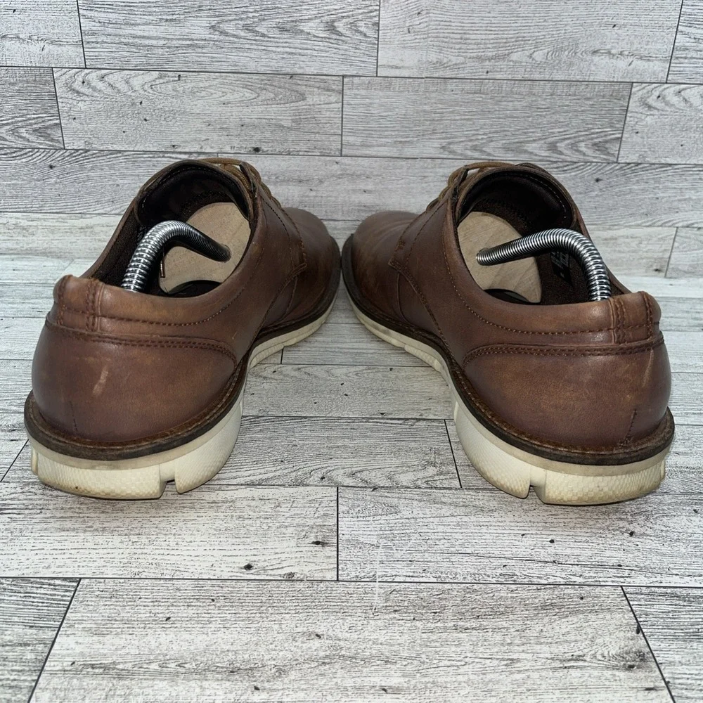 ECCO Jeremy Modern Brown Leather Oxford Shoes Men Size‎ EU 44 US 10.5