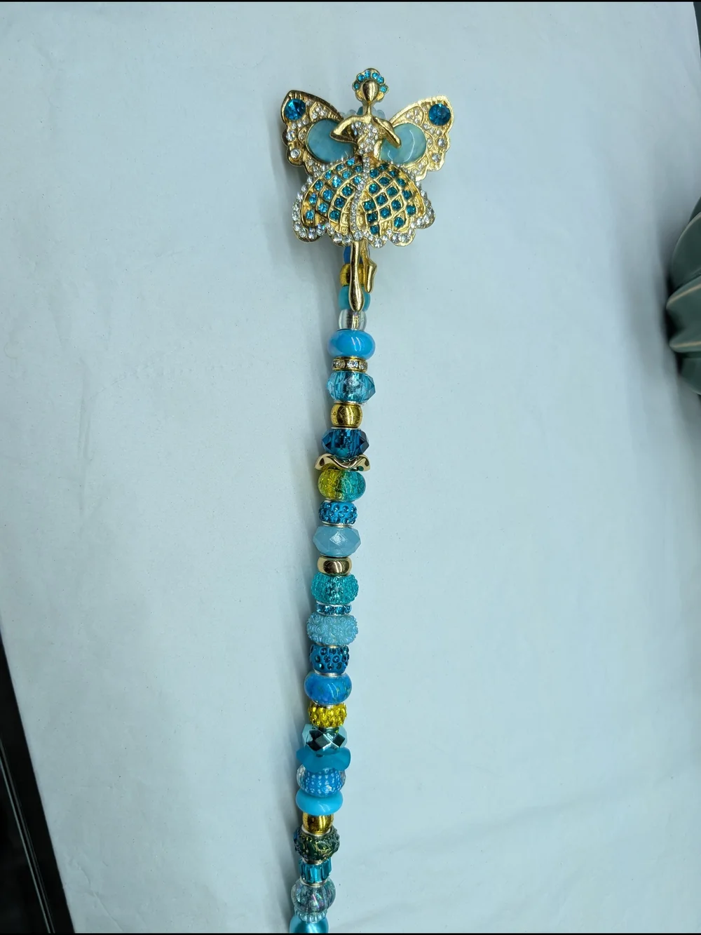Hand Made Fairy Wand/Plant/Garden Stake W/Sparkly Fairy-Ballerina Topper