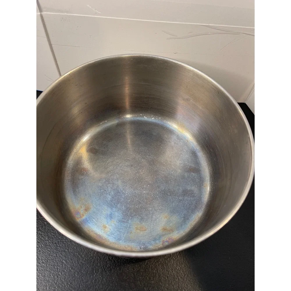 Revere Stainless Steel Saucepan with Vented Lid Silver Black Handle Kitchen Pot