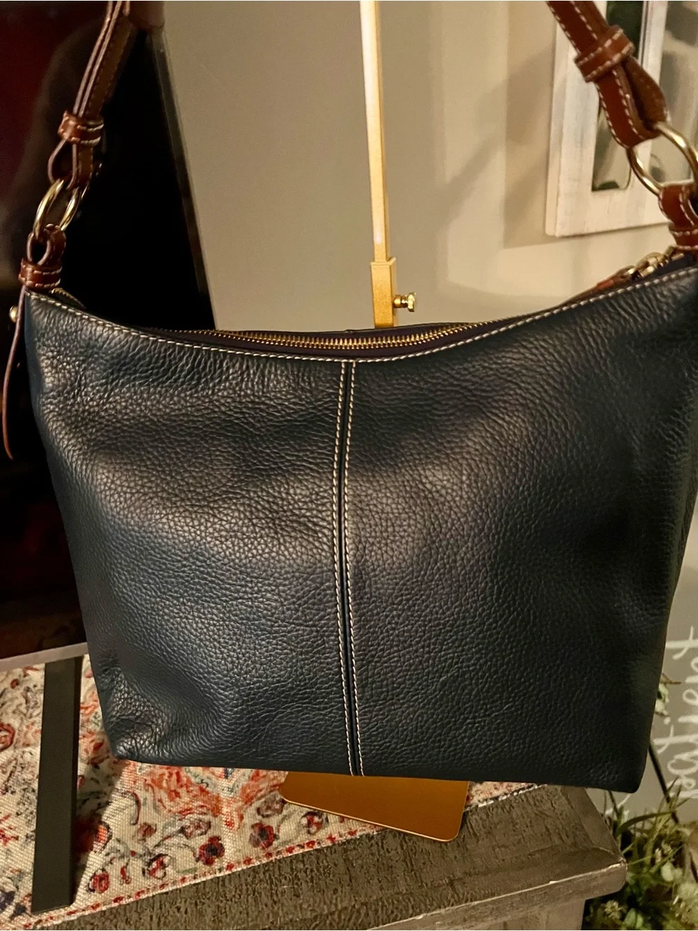 Dooney & Bourke navy pebbled