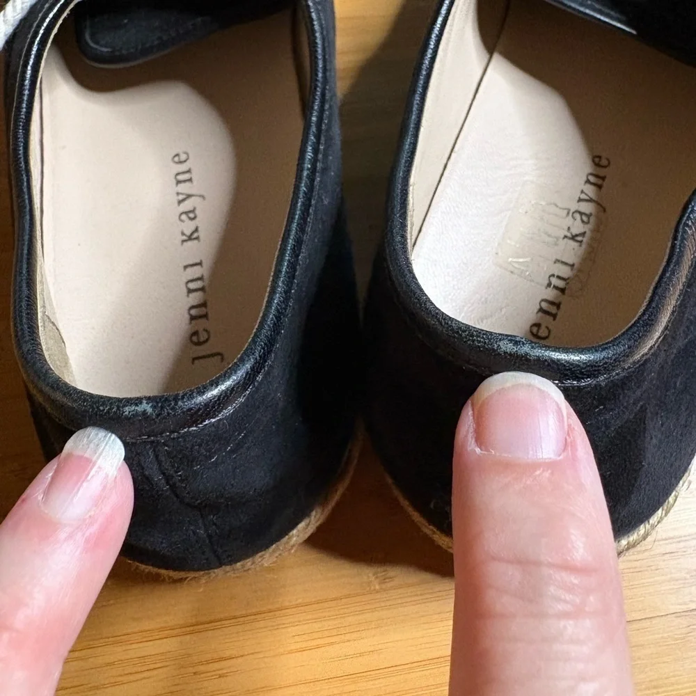 GUC Jenni Kayne Black Suede Lace Up Espadrilles. Size 37