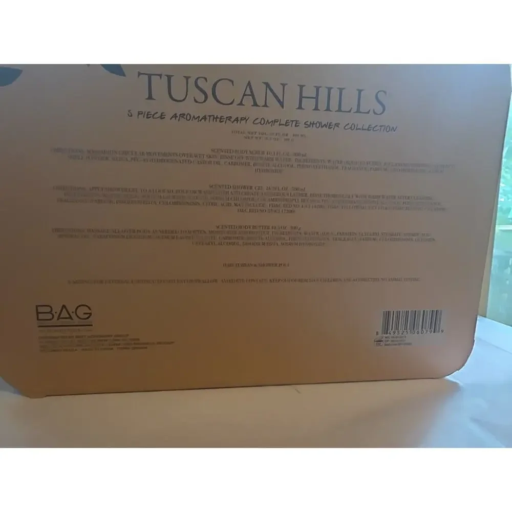 Tuscan Hills 5 Piece Aromatherapy Complete Shower Collection 27 oz Fl USA Seller