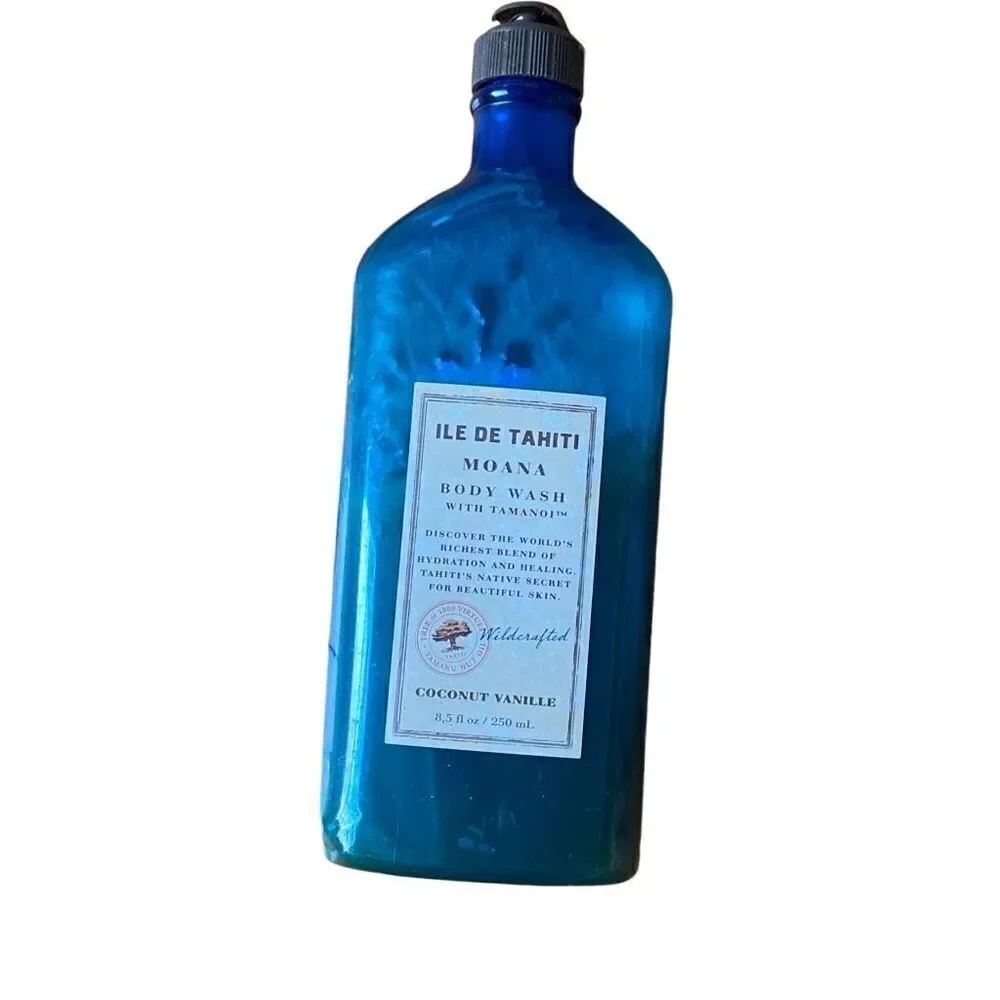 Bath & Body Works Ile De Tahiti Moana Coconut Vanille Body Wash 8.5 oz Rare 1/2