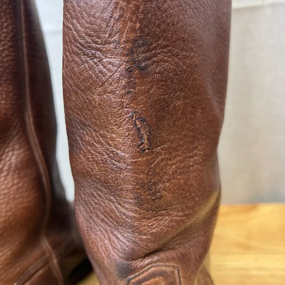 Vintage Panhandle Slim Brown Calfskin Boots 12D #58317 Made In Mexico