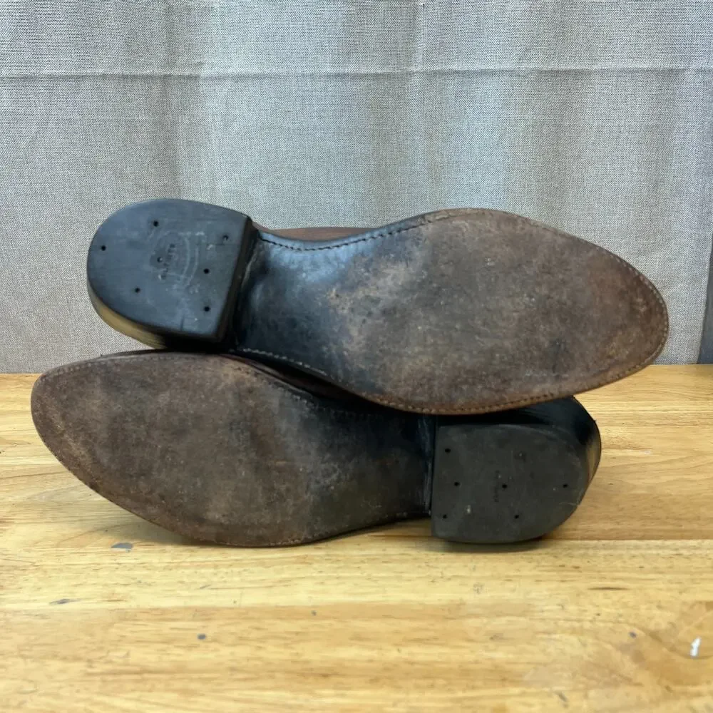 Vintage Panhandle Slim Brown Calfskin Boots 12D #58317 Made In Mexico