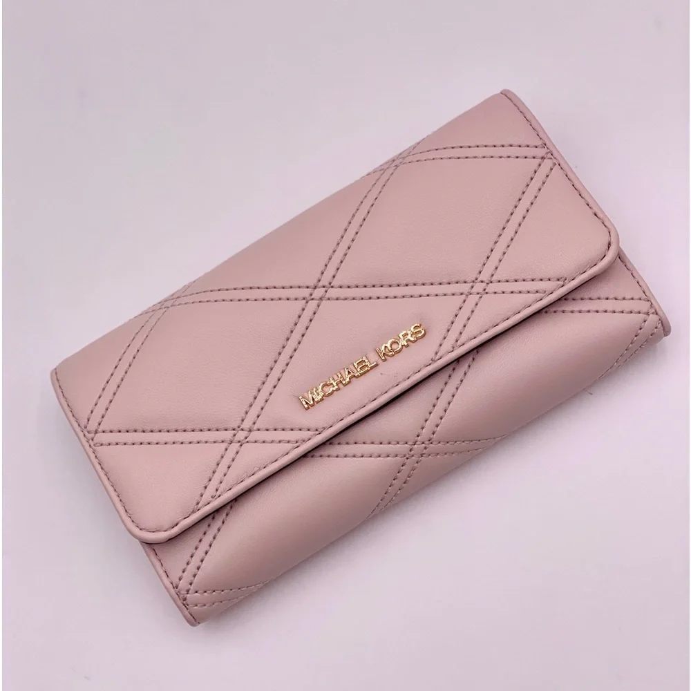 Michael Kors Large Trifold Wallet Pink