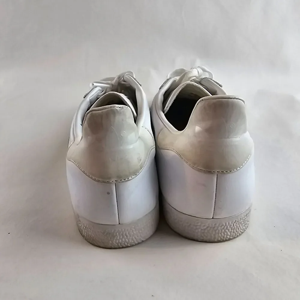 Adidas Originals Gazelle OG Triple White Men’s 10.5 Leather Sneakers BB5498