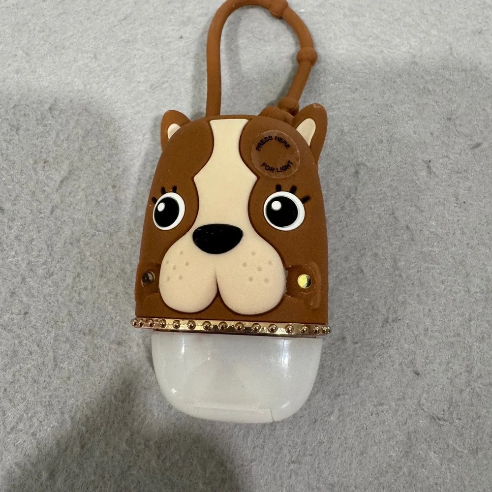 Bath and Body Works PocketBac Holder Brown French Bulldog Light Up Warm Vanilla
