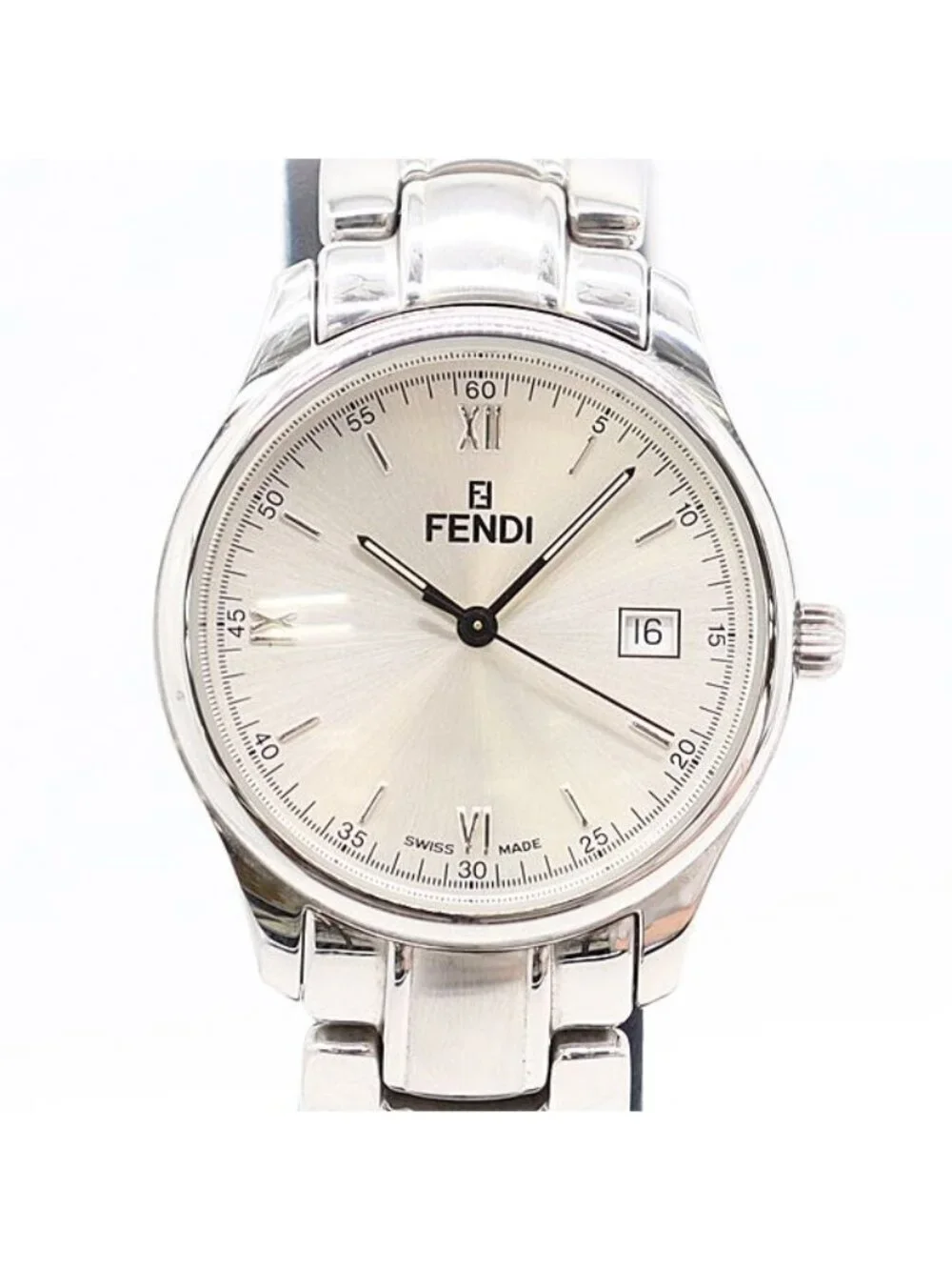 Fendi Quartz Date Silver Dial Watch