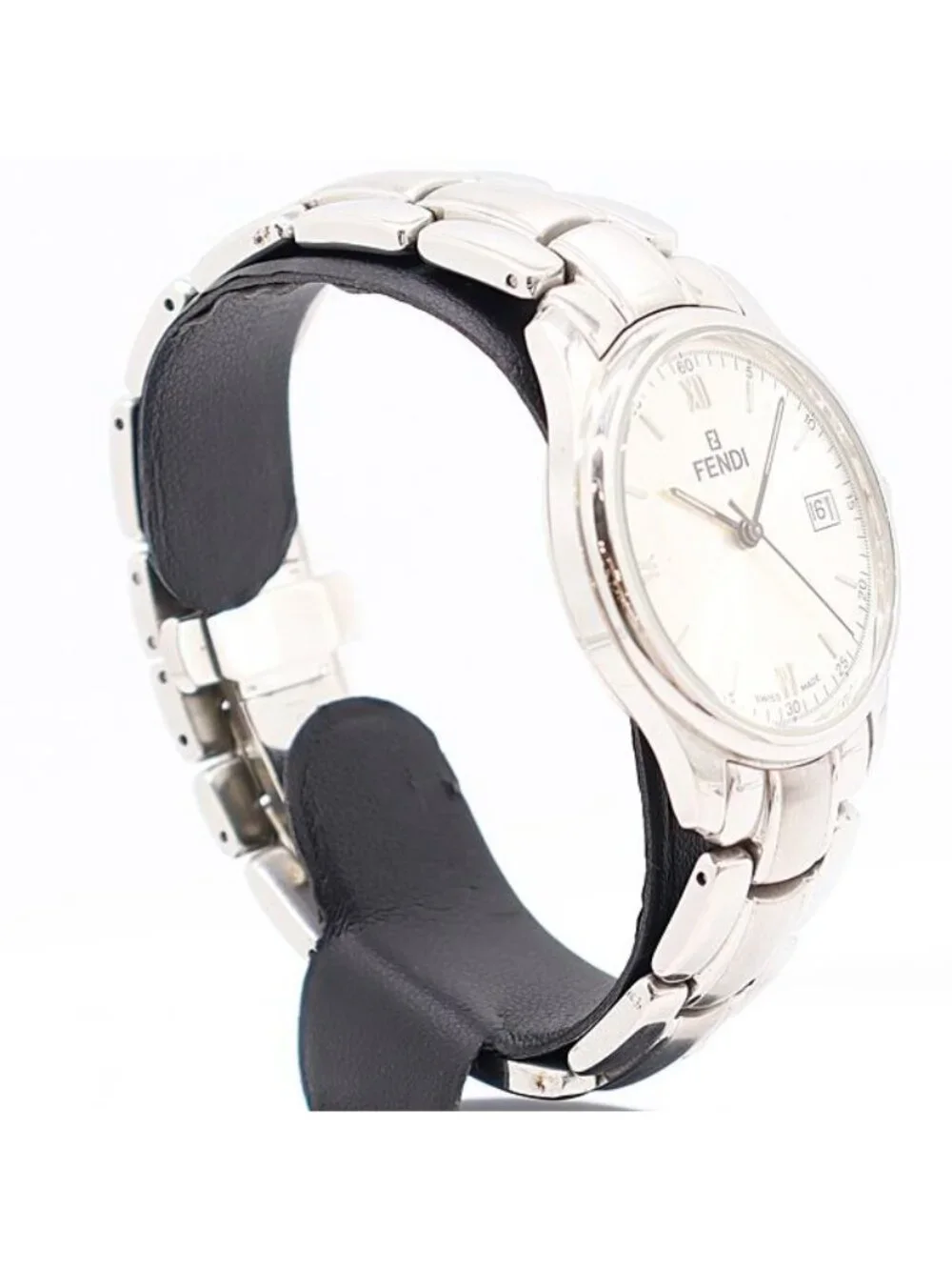 Fendi Quartz Date Silver Dial Watch